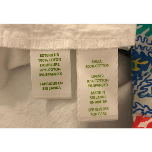 Lilly Pulitzer Auden Multi Color Let Minnow Print Skort with Zipper - Size 00 - Picture 8 of 10